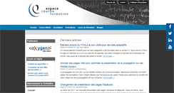 Desktop Screenshot of espacecourbeformation.com